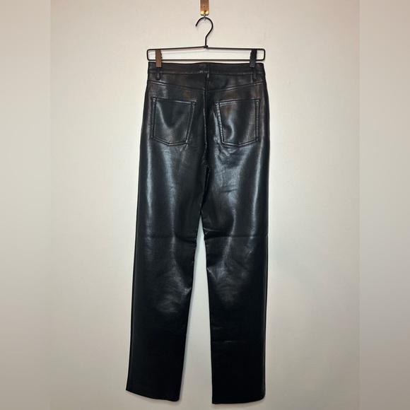 ARITZIA Wilfred The Melina Pant High-Waisted Vegan Leather Pants Black Size 4 - Picture 9 of 11